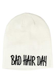 BAD HAIR DAY Fine Knit Beanie-H1795-OFF WHITE